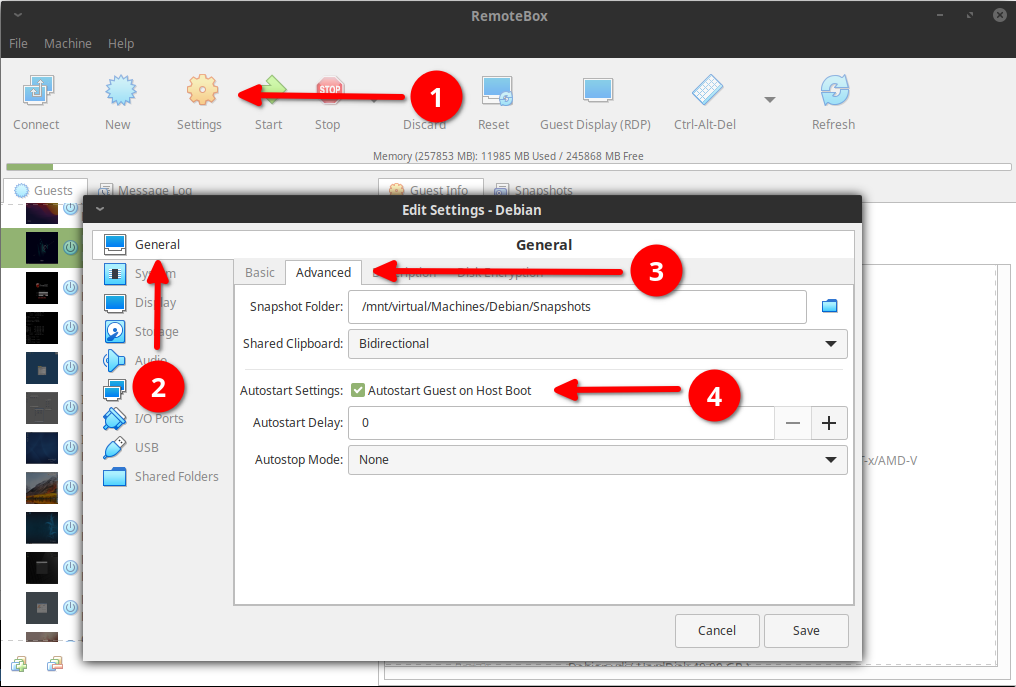 Setting guest to auto-start