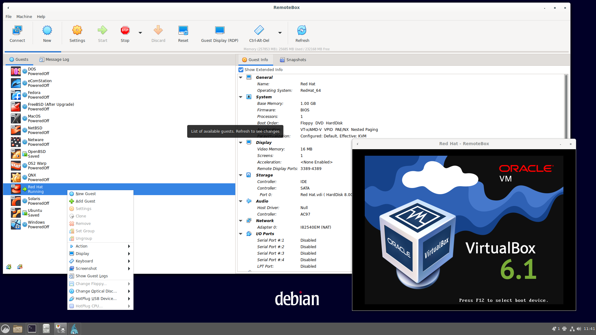 RemoteBox 3.0 on Debian 11.2