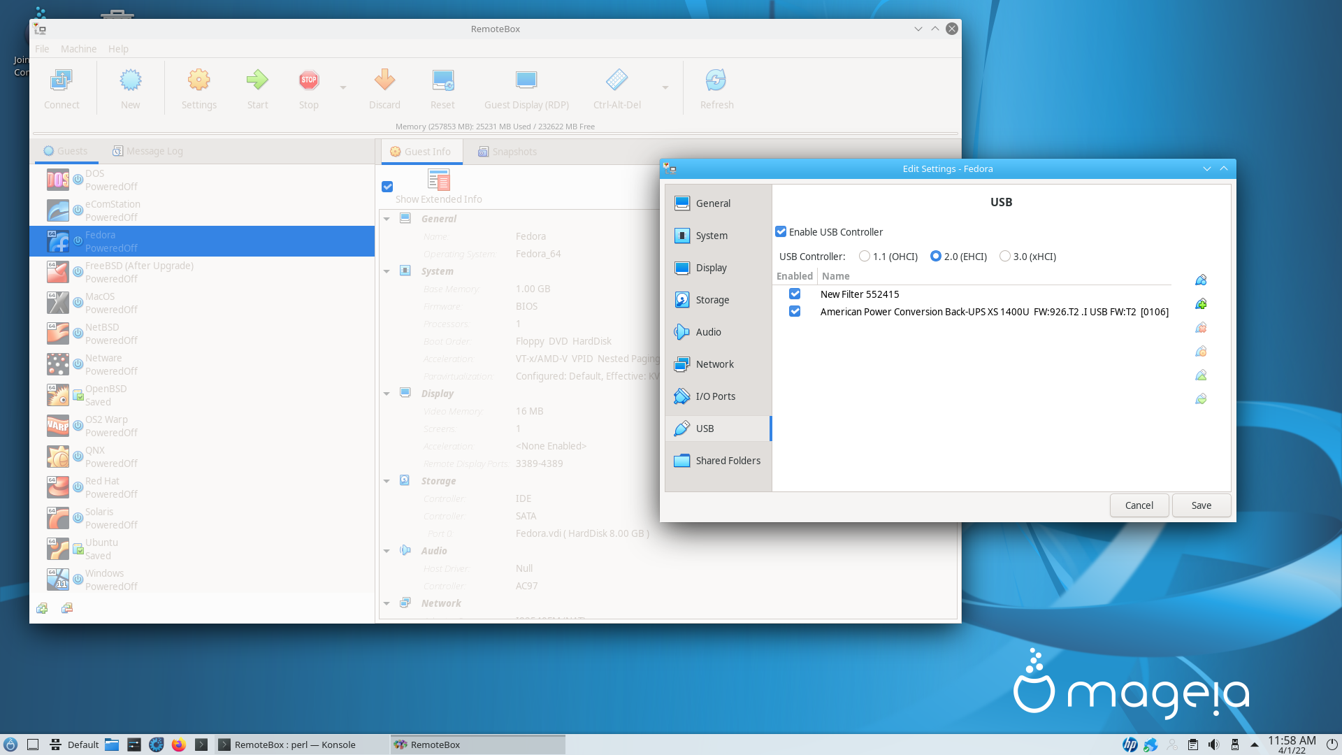 RemoteBox 3.0 on Mageia 8