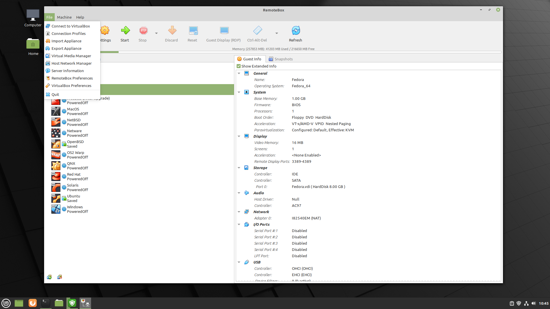 RemoteBox 3.0 on Mint 20.2