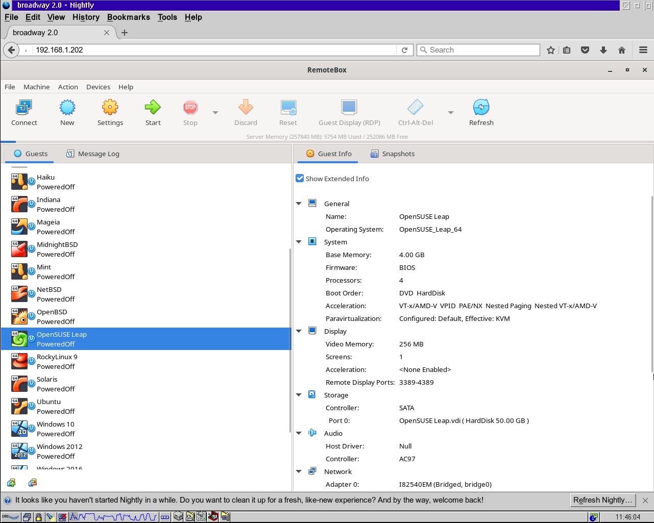 RemoteBox 3.5 WA on OS/2 Warp 4.52 with Firefox